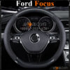 Bọc vô lăng chữ D cut Ford Focus da cacbon cao cấp - OTOALO
