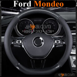 Bọc vô lăng chữ D cut Ford Mondeo da cacbon cao cấp - OTOALO