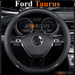 Bọc vô lăng chữ D cut Ford Taurus da cacbon cao cấp - OTOALO