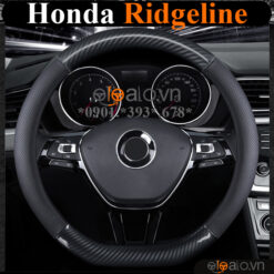 Bọc vô lăng chữ D cut Honda Ridgeline da cacbon cao cấp - OTOALO