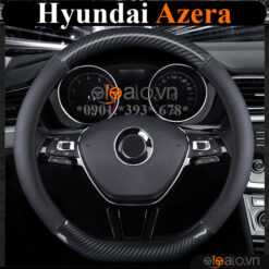 Bọc vô lăng chữ D cut Hyundai Azera da cacbon cao cấp - OTOALO