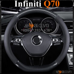Bọc vô lăng chữ D cut Infiniti Q70 da cacbon cao cấp - OTOALO
