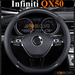 Bọc vô lăng chữ D cut Infiniti QX50 da cacbon cao cấp - OTOALO