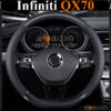 Bọc vô lăng chữ D cut Infiniti QX70 da cacbon cao cấp - OTOALO