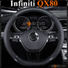 Bọc vô lăng chữ D cut Infiniti QX80 da cacbon cao cấp - OTOALO