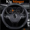 Bọc vô lăng chữ D cut Kia Stinger da cacbon cao cấp - OTOALO