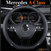Bọc vô lăng chữ D cut Mercedes A Class A200 A250 A35 A45 da cacbon cao cấp - OTOALO
