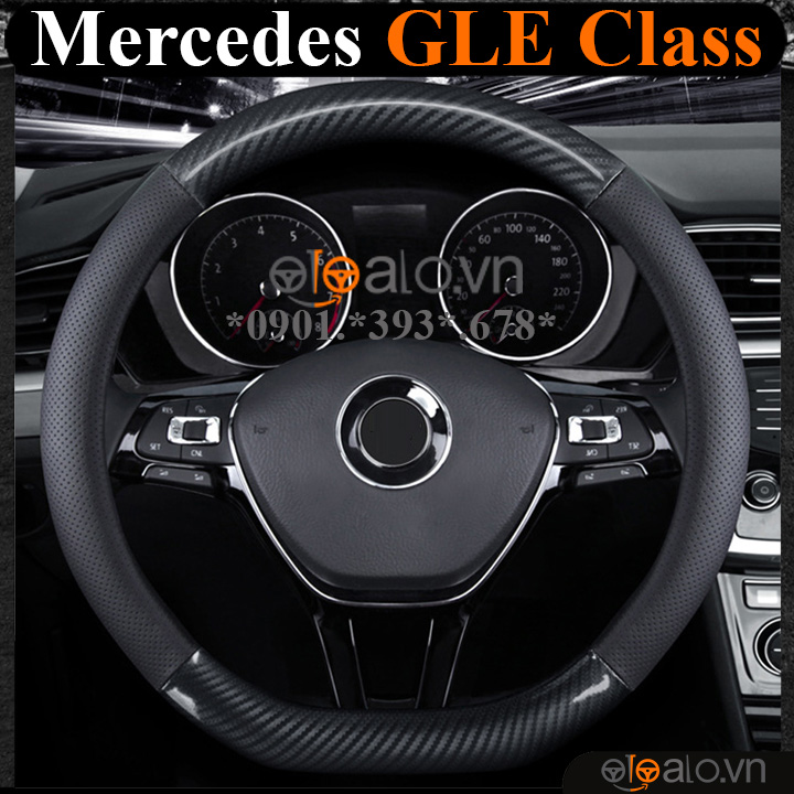Bọc vô lăng chữ D cut Mercedes GLE Class da cacbon cao cấp - OTOALO Bọc vô lăng chữ D cut Mercedes GLE Class da cacbon cao cấp - OTOALO
