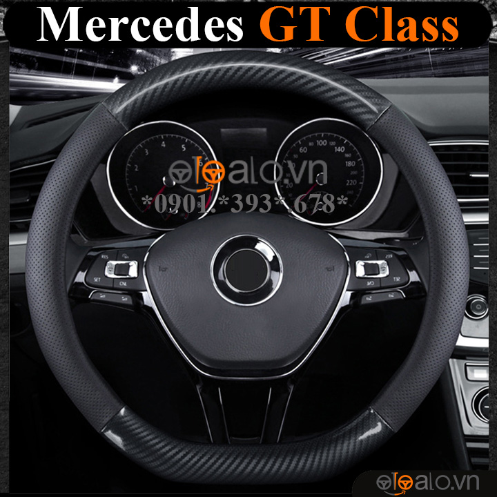 Bọc vô lăng chữ D cut Mercedes GT Class da cacbon cao cấp - OTOALO Bọc vô lăng chữ D cut Mercedes GT Class da cacbon cao cấp - OTOALO