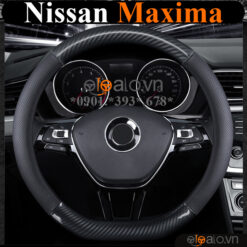 Bọc vô lăng chữ D cut Nissan Maxima da cacbon cao cấp - OTOALO