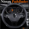 Bọc vô lăng chữ D cut Nissan Pathfinder da cacbon cao cấp - OTOALO