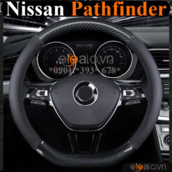 Bọc vô lăng chữ D cut Nissan Pathfinder da cacbon cao cấp - OTOALO