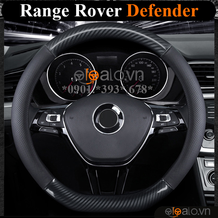 Bọc vô lăng chữ D cut Range Rover Defender da cacbon cao cấp - OTOALO Bọc vô lăng chữ D cut Range Rover Defender da cacbon cao cấp - OTOALO