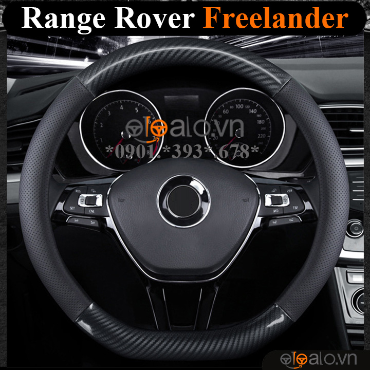 Bọc vô lăng chữ D cut Range Rover Freelander da cacbon cao cấp - OTOALO Bọc vô lăng chữ D cut Range Rover Freelander da cacbon cao cấp - OTOALO