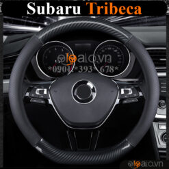 Bọc vô lăng chữ D cut Subaru Tribeca da cacbon cao cấp - OTOALO