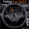 Bọc vô lăng chữ D cut VinFast Lux SA2.0 da cacbon cao cấp - OTOALO