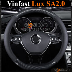 Bọc vô lăng chữ D cut VinFast Lux SA2.0 da cacbon cao cấp - OTOALO