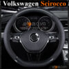 Bọc vô lăng chữ D cut Volkswagen Scirocco da cacbon cao cấp - OTOALO