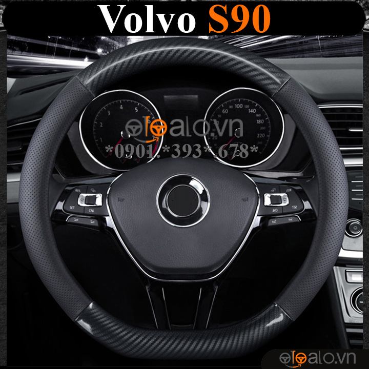 Bọc vô lăng chữ D cut Volvo S90 da cacbon cao cấp - OTOALO Bọc vô lăng chữ D cut Volvo S90 da cacbon cao cấp - OTOALO