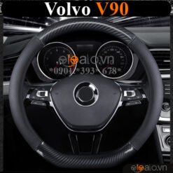 Bọc vô lăng chữ D cut Volvo V90 da cacbon cao cấp - OTOALO