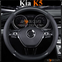 Bọc vô lăng chữ D cut Kia K5 da cacbon cao cấp - OTOALO