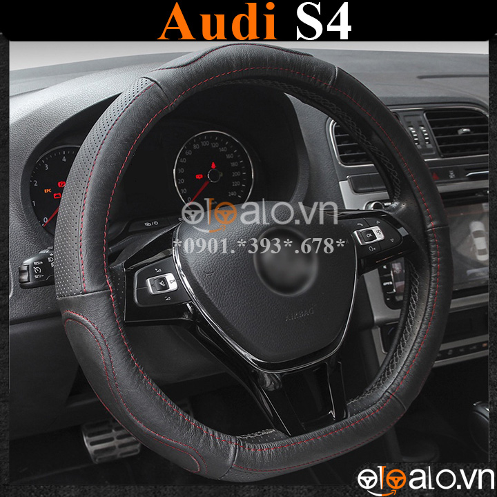 Bọc vô lăng Dcut Audi S4 chữ d cut da cacbon cao cấp - OTOALO Bọc vô lăng Dcut Audi S4 chữ d cut da cacbon cao cấp - OTOALO
