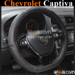 Bọc vô lăng Dcut Chevrolet Captiva chữ d cut da cacbon cao cấp - OTOALO