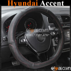 Bọc vô lăng Dcut Hyundai Accent chữ d cut da cacbon cao cấp - OTOALO