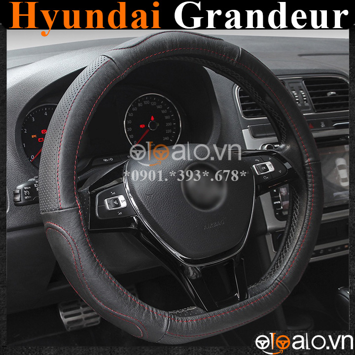 Bọc vô lăng Dcut Hyundai Grandeur chữ d cut da cacbon cao cấp - OTOALO Bọc vô lăng Dcut Hyundai Grandeur chữ d cut da cacbon cao cấp - OTOALO
