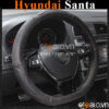 Bọc vô lăng Dcut Hyundai Santa Cruz chữ d cut da cacbon cao cấp - OTOALO