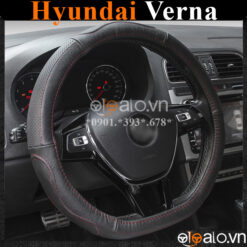 Bọc vô lăng Dcut Hyundai Verna chữ d cut da cacbon cao cấp - OTOALO