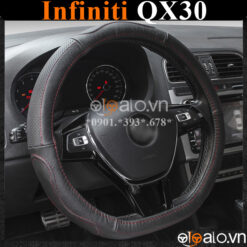 Bọc vô lăng Dcut Infiniti QX30 chữ d cut da cacbon cao cấp - OTOALO