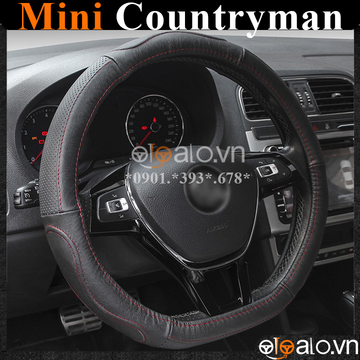 Bọc vô lăng Dcut Mini Countryman chữ d cut da cacbon cao cấp - OTOALO Bọc vô lăng Dcut Mini Countryman chữ d cut da cacbon cao cấp - OTOALO