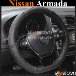 Bọc vô lăng Dcut Nissan Armada chữ d cut da cacbon cao cấp - OTOALO