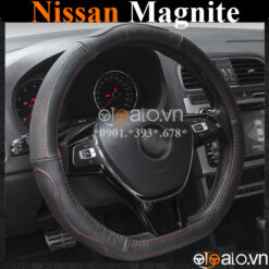 Bọc vô lăng Dcut Nissan Magnite chữ d cut da cacbon cao cấp - OTOALO