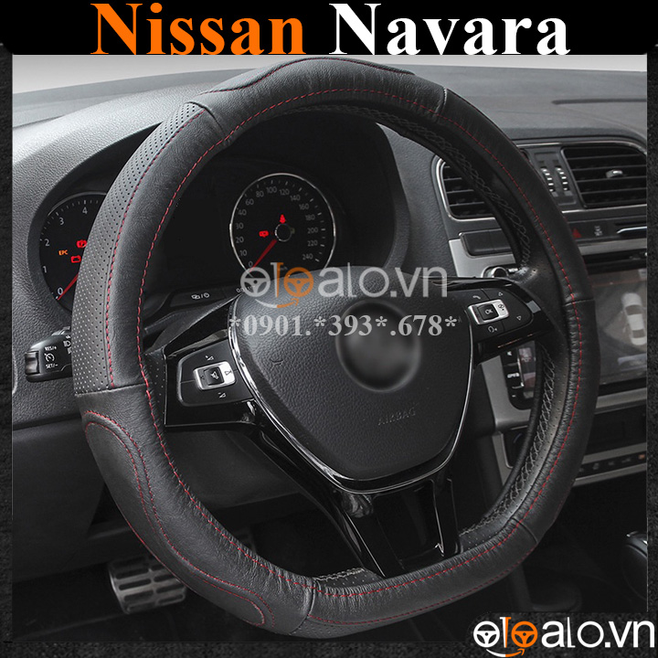 Bọc vô lăng Dcut Nissan Navara chữ d cut da cacbon cao cấp - OTOALO Bọc vô lăng Dcut Nissan Navara chữ d cut da cacbon cao cấp - OTOALO