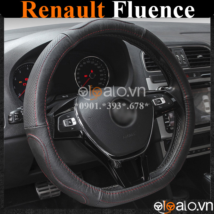 Bọc vô lăng Dcut Renault Fluence chữ d cut da cacbon cao cấp - OTOALO Bọc vô lăng Dcut Renault Fluence chữ d cut da cacbon cao cấp - OTOALO