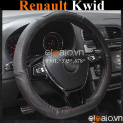 Bọc vô lăng Dcut Renault Kwid chữ d cut da cacbon cao cấp - OTOALO