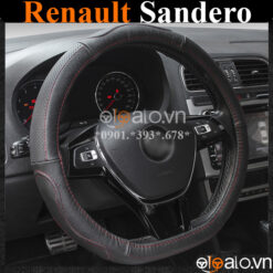 Bọc vô lăng Dcut Renault Sandero chữ d cut da cacbon cao cấp - OTOALO