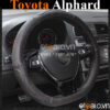 Bọc vô lăng Dcut Toyota Alphard chữ d cut da cacbon cao cấp - OTOALO