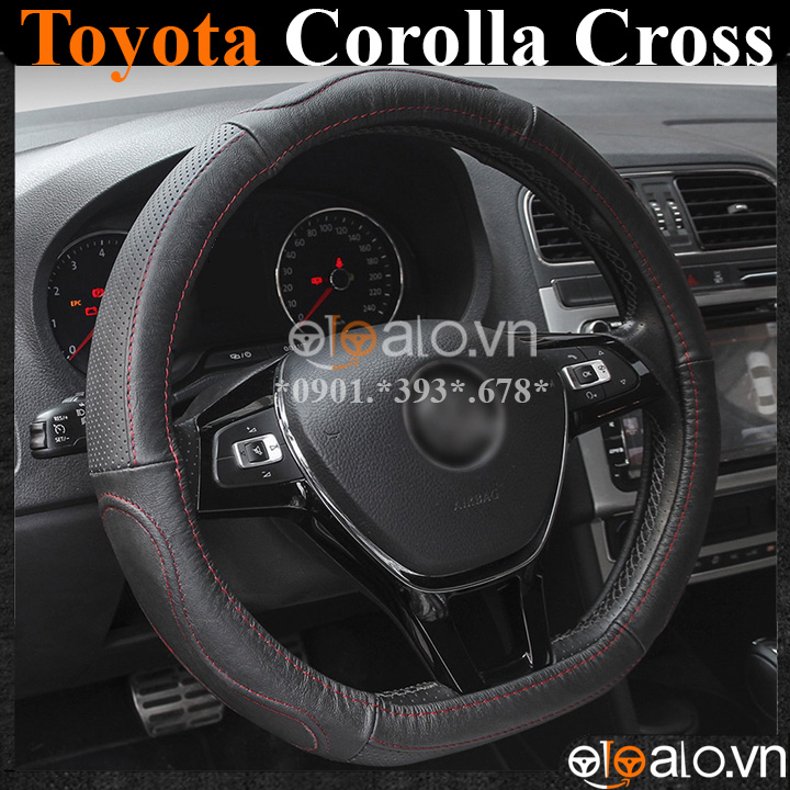 Bọc vô lăng Dcut Toyota Corolla Cross chữ d cut da cacbon cao cấp - OTOALO Bọc vô lăng Dcut Toyota Corolla Cross chữ d cut da cacbon cao cấp - OTOALO