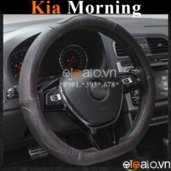 Bọc vô lăng Dcut Kia Morning chữ d cut da cacbon cao cấp - OTOALO