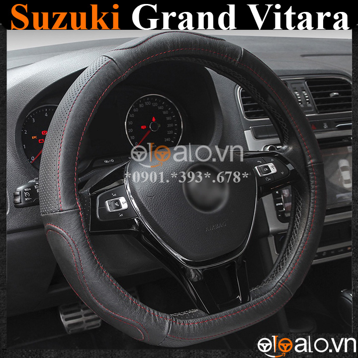 Bọc vô lăng Dcut Suzuki Grand Vitara chữ d cut da cacbon cao cấp - OTOALO Bọc vô lăng Dcut Suzuki Grand Vitara chữ d cut da cacbon cao cấp - OTOALO