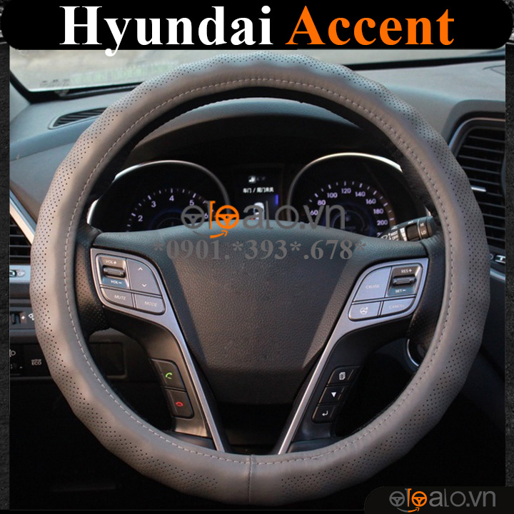 Bọc volang xe Hyundai Accent da PU cao cấp - OTOALO Bọc volang xe Hyundai Accent da PU cao cấp - OTOALO