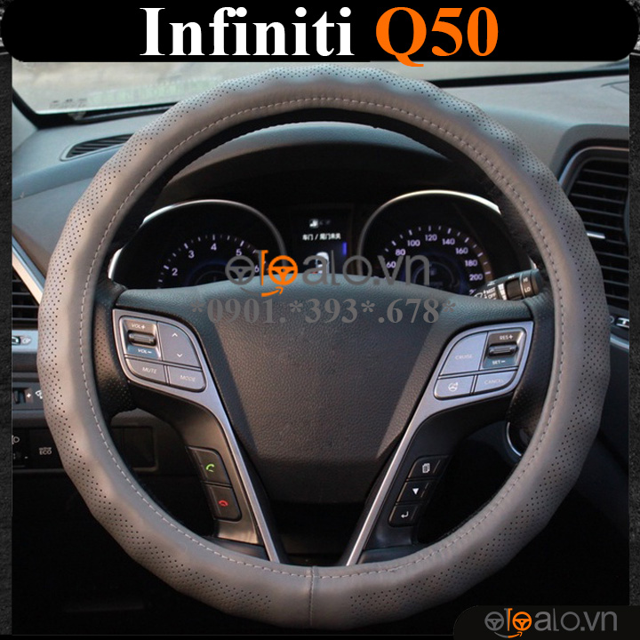 Bọc volang xe Infiniti Q50 da PU cao cấp - OTOALO Bọc volang xe Infiniti Q50 da PU cao cấp - OTOALO