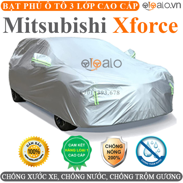 Bạt che phủ xe Mitsubishi Xforce 3 lớp cao cấp - OTOALO Bạt che phủ xe Mitsubishi Xforce 3 lớp cao cấp - OTOALO