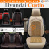 Áo trùm ghế ô tô Hyundai Custin da hạt gỗ tự nhiên cao cấp - OTOALO