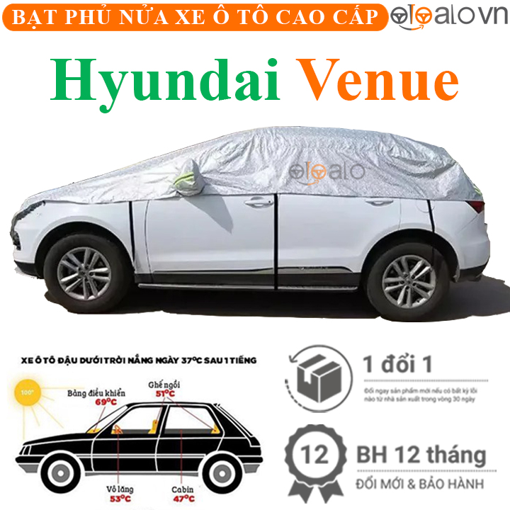 Bạt phủ nóc xe Hyundai Venue vải dù 3 lớp - OTOALO Bạt phủ nóc xe Hyundai Venue vải dù 3 lớp - OTOALO