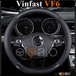 Bọc vô lăng chữ D cut Vinfast VF6 da cacbon cao cấp - OTOALO